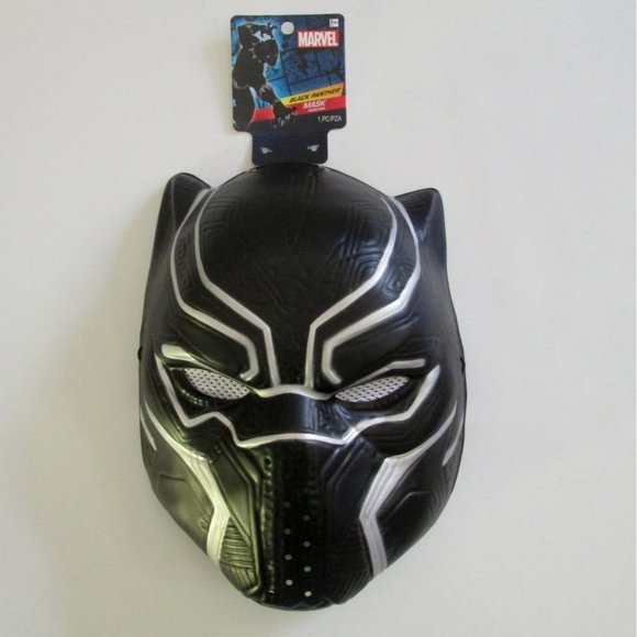 Marvel Black Panther Adult Mask Plastic Formed Full Face Mask - Picture 1 of 7